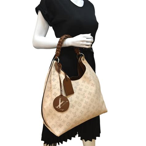 sac carmel louis vuitton|LOUIS VUITTON Mahina Carmel Hobo Creme .